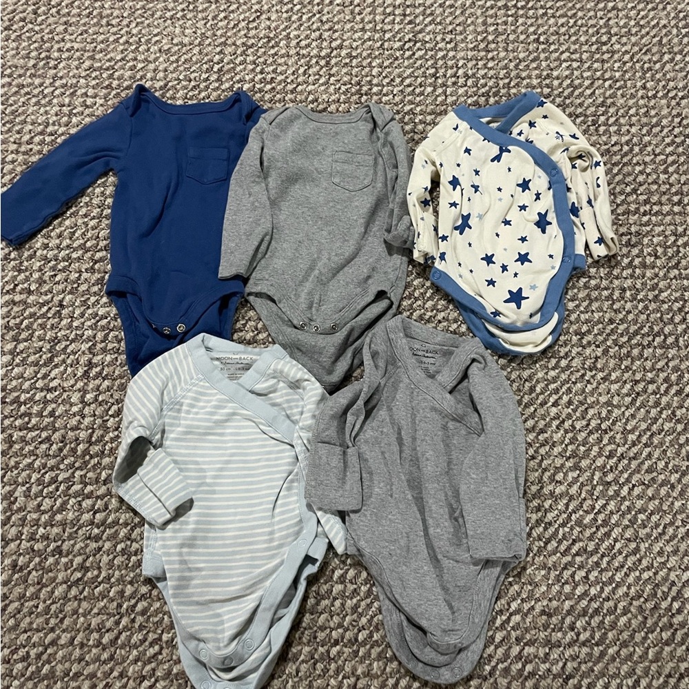 5 Long Sleeve Baby - 0-3M. Hanna Andersson